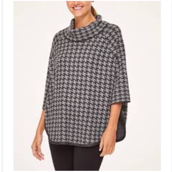 🧣☁️ Loft Outlet Houndstooth Cape ☁️🧣 - Picture 1 of 6